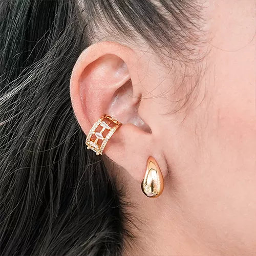 Ear cuff zircons different shapes