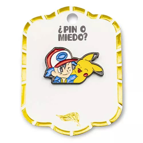 Pin metálico Pikachu y Ash