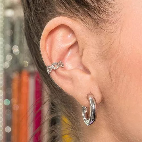 Ear cuff hollow rhombuses