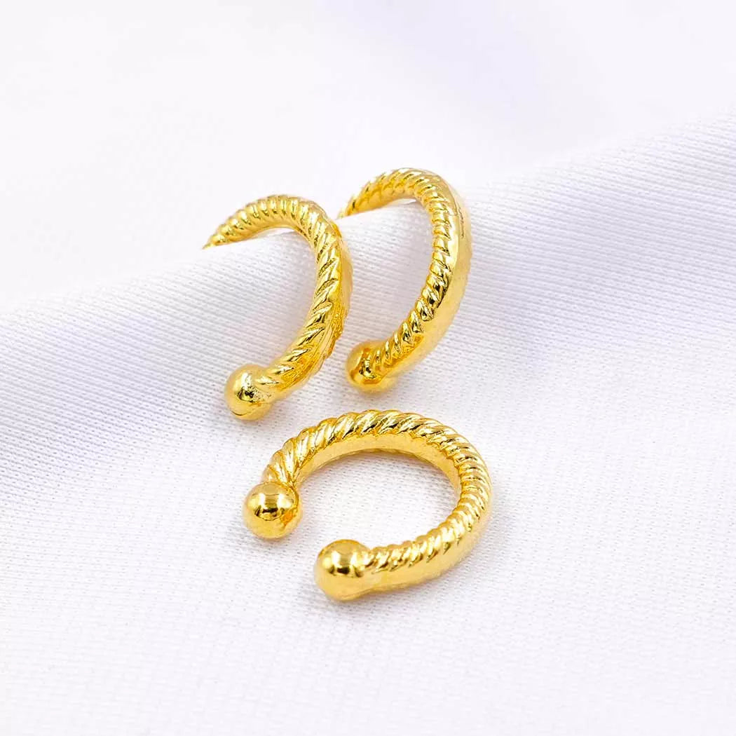 Ear cuff braided gold