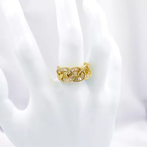 Anillo talla expandible zircon link