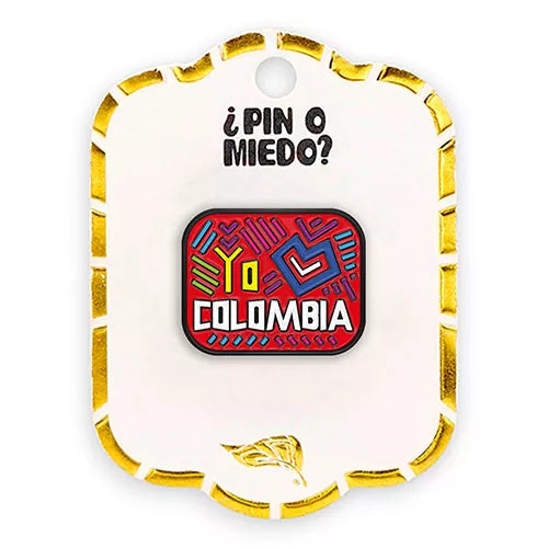 Pin metálico yo amo Colombia Quimbaya