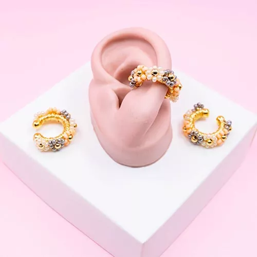 Ear cuff flor de mostacilla ref 9
