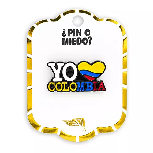 Pin metálico Yo amo Colombia